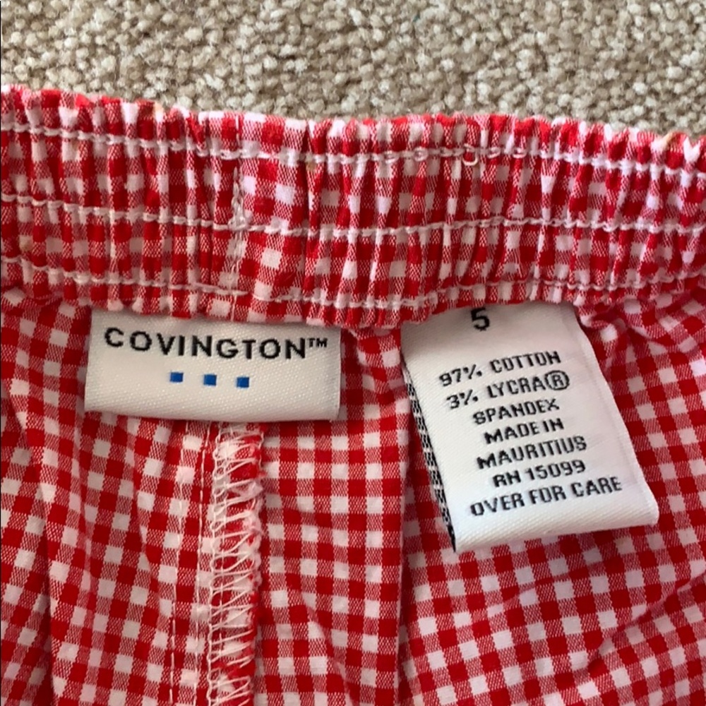 Red checkered capris - Picture 4 of 4